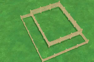Peach Railing Fence