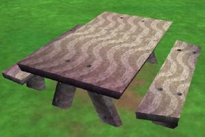 Inlaid Stone Picnic Table